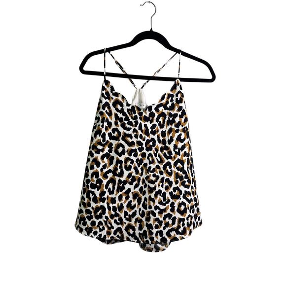 J. Crew Women Leopard Print Scalloped Trim Cami Top - Picture 1 of 3